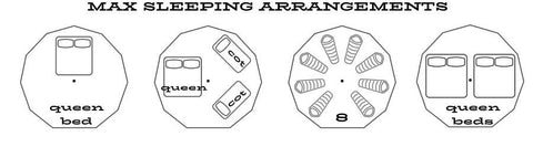 Aménagement de tente 8 personnes pour camping